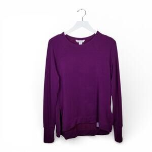 ATHLETA Coaster Luxe Recover Sweatshirt Crewneck Pullover Tencel Blend Purple XS
